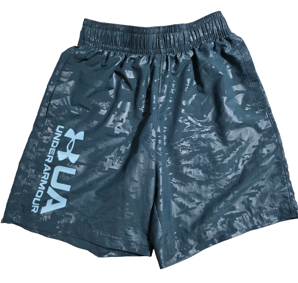 Under Armour Men's Woven Graphic Shorts Size Small Blue Digital Camo 1361432